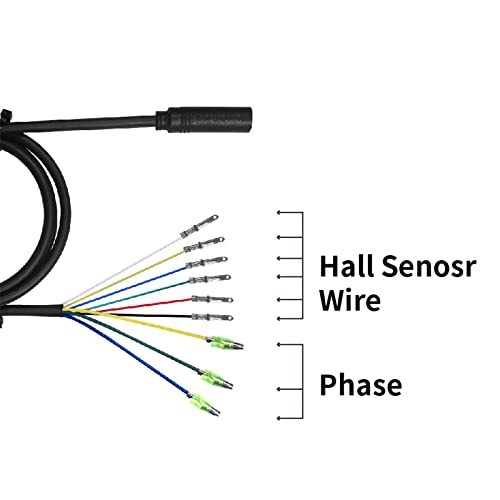 WMLBK Hub Motor Convert Extension Cable 9 Pin Connector Ebike Motor Conversion Line Electric Bicycle Bike Accessories Female To Male Connector Cable (80CM) - Image 4