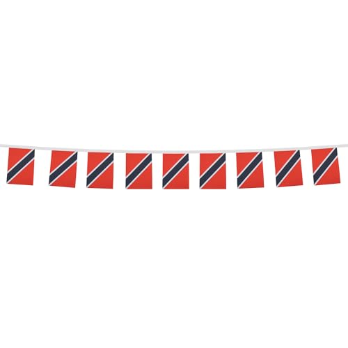Image of AZ FLAG Trinidad and Tobago 6 meters BUNTING Flag 20 flags 9'' x 6'' - Tobagonian STRING flags 15 x 21 cm