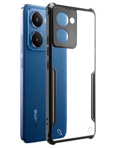 Image of SPAZY CASE Realme P3 Ultra 5G Back Cover | Transparent Crystal Clear Hard PC Back Case with TPU Bumper, Drop Protection Case Cover for Realme P3 Ultra 5G