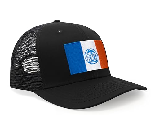 Image of International Tie City Hat for Men and Women, Adjustable Snapback Trucker Baseball Cap with Embroidered Patch