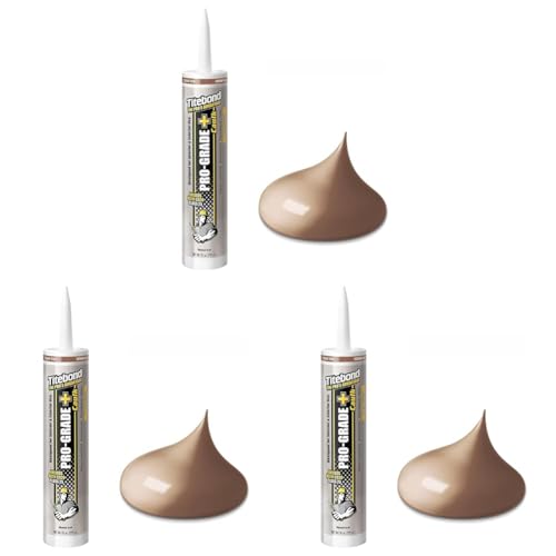 Titebond 10.1 Oz. Pro-Grade Plus 8451 Siliconized Acrylic Water-Based Plus Caulk - Cedar Tan (Pack of 3)