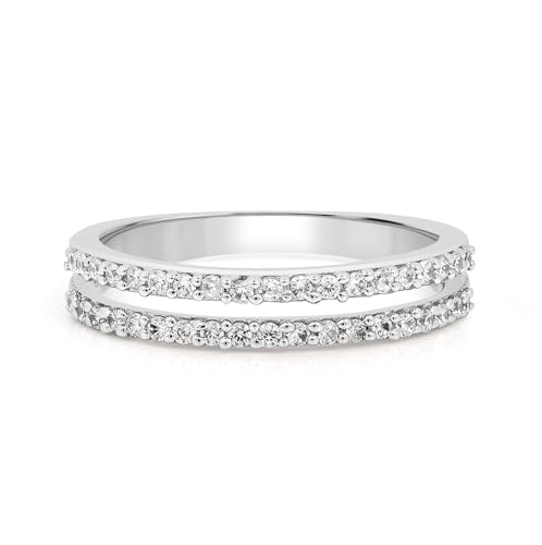 Image of ROOVI Pure 925 Sterling Silver AD Ring I Indian Ring Size-14 I Gifts for Girlfriend I Gifts for Women & Girls| With Certificate of Authenticity and 925 Stamp