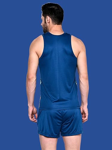 Image of Men's 100% Polyester Sublimation Printed Athletic Running Vest | Lightweight Sports Costume for Gym, Jogging & Training
