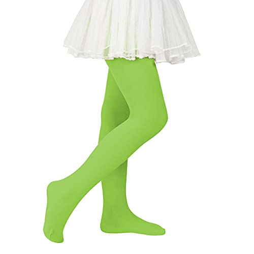 Durio Baby Tights Lime Green Baby Girl Tights Ballet Tights for Baby Girl Ultra Soft Halloween Tights for Cosplay H Light Green (No Holes) 1-3 Years