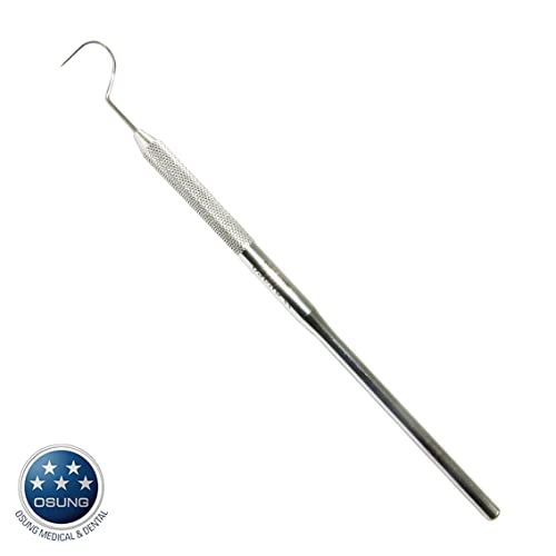 OSUNG Dental Explorer Instruments Set, Metal Handle EXS23W Pack of 5