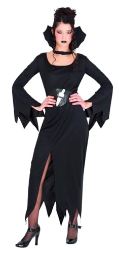 Rubies Disfraz Vampiresa Tinieblas para mujer, Vestido con cuello alzado y cinturón, Licencia Oficial, Vampira, Vampiro para Halloween, Fiestas y Carnaval