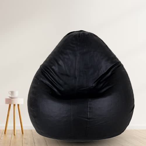 GUNJ XXXL Tear Drop Bean Bag Cover (Without Beans) (Black)-image-23