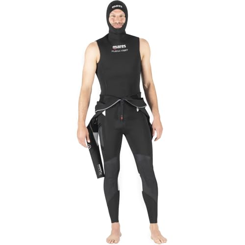 Mares Chaleco Flexa sin Mangas para Hombre 3MM con Capucha - 412471 - Ropa para Deportes Acuáticos Bajo Traje de Neopreno Ultrastretch para Buceo en Agua Fría miniatura 3