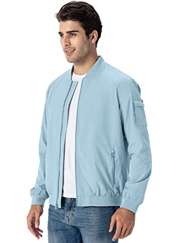 Image of Gopune Men's Windproof Bomber Jacket Lightweight Windbreaker Outdoor Golf Fashion Coat