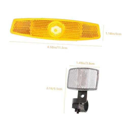 Balacoo Night Cycling Safety Essential 2 Pack Bike Reflectors Rear Front Lights Plastic Mount on Seatpost Frame Wheels