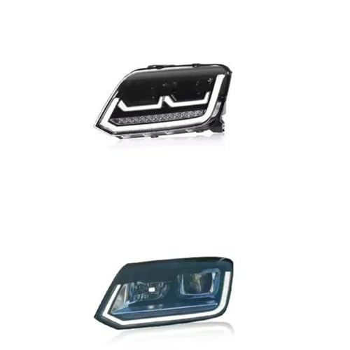BTHMGBAE Faro Delantero Para VW Para Amarok 2015-2020 Faros Delanteros LED Accesorios Para Coche Juego Faros