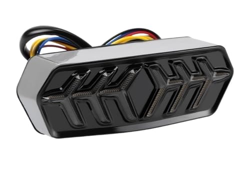 Feu arrière moto LED rouge Fishbone 12V pour Honda MSX Grom 125 et CBR650F 2013-2015