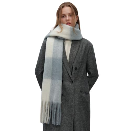 SUNDSGT Winter Scarf for Women Cold Weather Plaid Scarf Soft Warm Long Blanket Thick Oversized Big Scarfs for Women2
