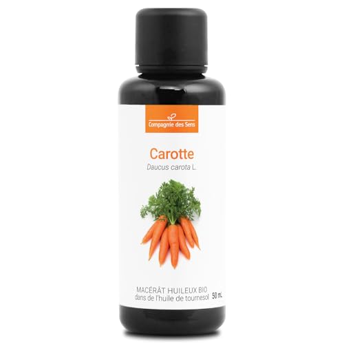 ZANAHORIA - 50 mL - Aceite Macerado Orgánico - 100% Puro, Natural, Virgen y Certificado Cosmos - Botella en Vidrio