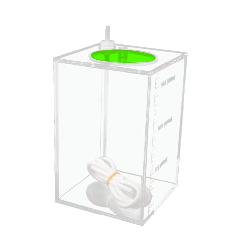 Image of Aquarium Choice Acryli Made Liquid Storage Bucket Dosing Pump Reservoir Container (4.25 * 4.25 * 6.5 Inch;1500ml /1.5L（Green Version)