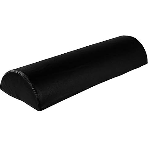 Movit XXL Nackenkissen Nackenstütze Schwarz Nackenrolle halbrund 69x23x11 cm Lagerungsrolle Knierolle Halbrolle Cover