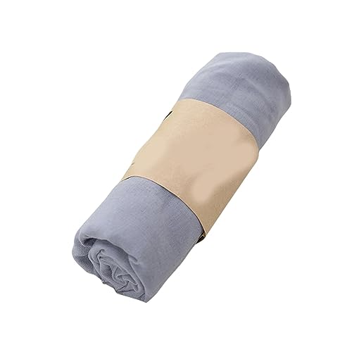 Écharpe femme lin coton gris grand châle d'été étole de plage légère