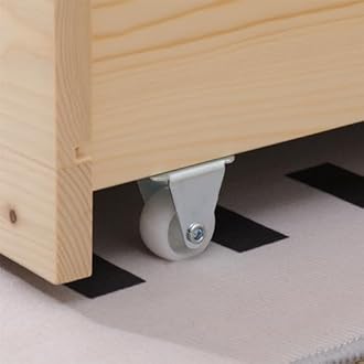 3FT Solid Wood Kids Bed Single Bed Frame with 2 Storage Drawers Tree House bed Natural