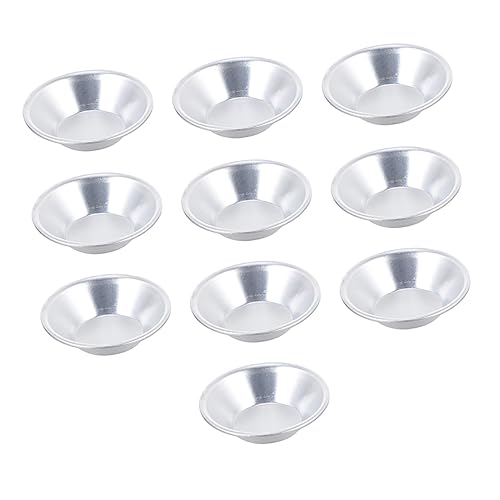 OKUMEYR Moldes Para Tartaletas De Huevo 10 Mini Moldes De Aluminio Antiadherentes Para Tartas Postres Ideales Para Cocina