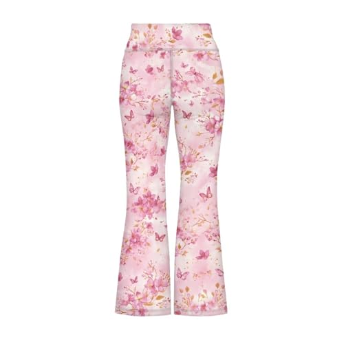 Trendy Girls Flare Leggings Lightweight Bell Bottoms Pants Yoga Sports Trousers2