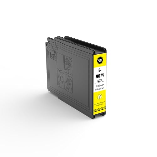 Techtek Cartucho de Tinta 90ml Compatible con [Epson] Workforce Pro WF-6000, Workforce Pro WF-6090, WF-6090 D2TWC, DTWC, DW, WF-6590, WF-6590 D2TWFC, DTWFC, DWF sustituye T9074 (C13T907440)