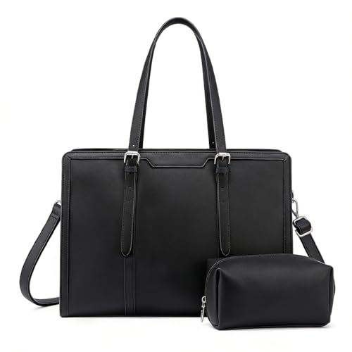 Image of PALAY Tote Bag for Woman 15.6 inches Laptop Tote Bags PU Leather Business Briefcase Shoulder Bag Commuting Handbag Crossbody Bags for Women