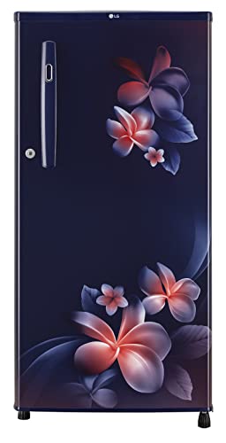 Image of LG 190L 2 Star Direct-Cool Single Door Refrigerator (GL-B199OBPC, Blue Plumeria, Fast Ice Making)