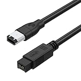 Asobilor FireWire 800 to 400 Cable 9-Pin to 6-Pin, IEEE 1394b to 1394a Adapter Cord, 6FT (1.8m) for Mac, DV Camcorder, Audio Interface, External HDD