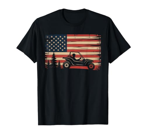 American Dune Buggy USA Rail Racing Offroad Car Dune Buggy T-Shirt, Men, Black, 3X-Large