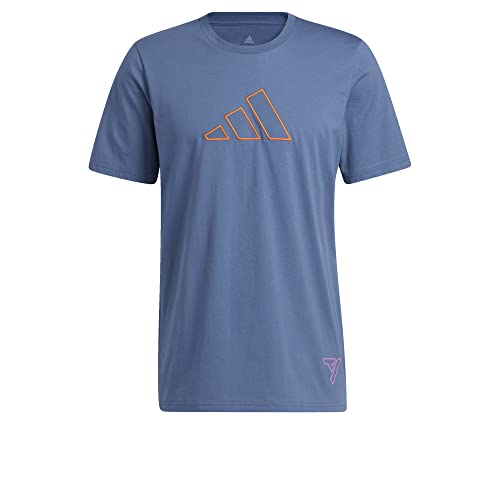 adidas Trae Tee Men's, Blue, Size M
