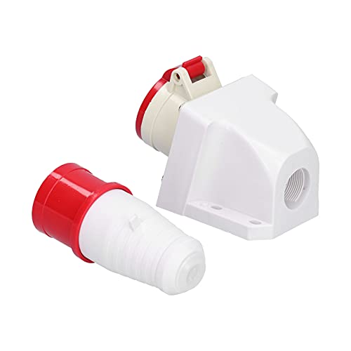 Plugue Industrial, Conjunto de Tomada de Superfície 380V-415V 16A Conector Elétrico para Canteiro de