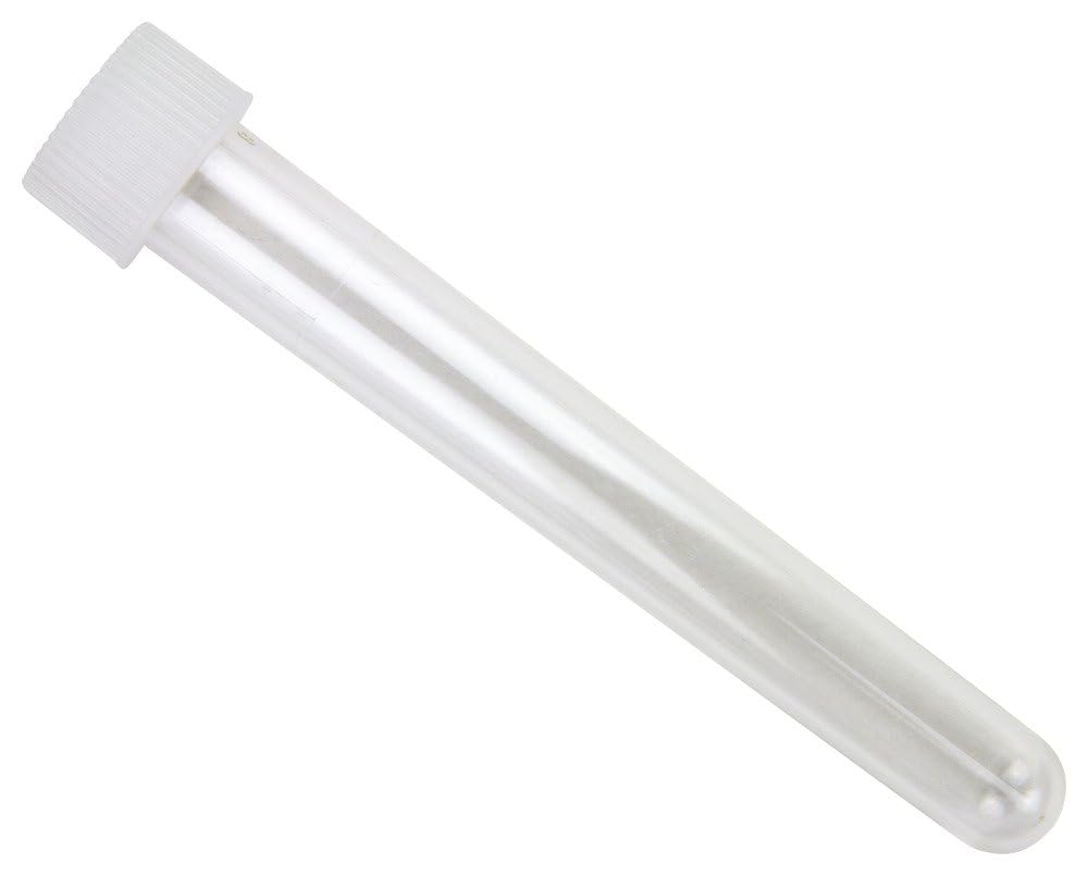 Caplugs Evergreen 222-2068-050 TTSC Series - Sterile Test Tubes with Screw Caps, Pack of 500, Natural, Polystyrene, 13 x 100 mm, 8 mL, Cell Cultures, Laboratory Testing, Leakproof Closures