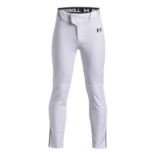 Under Armour Boys' Utility Pro Tapered Piped Pants, 101 White, YMD
