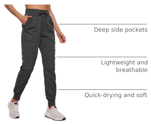 Image of CRZ YOGA Ease Line Joggers 26 inch /28.5 inch /30.5 inch | Casual, Lightweight, Ruched Design, Pockets, for Women