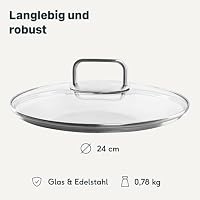 SILBERTHAL Pfannendeckel 24cm - Universell einsetzbar - Glas, Edelstahl – Ansicht 8