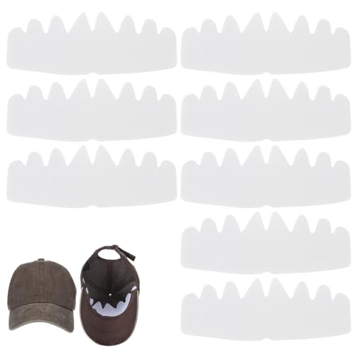 8 Pcs White Baseball Cap Crown Shaper Inserts