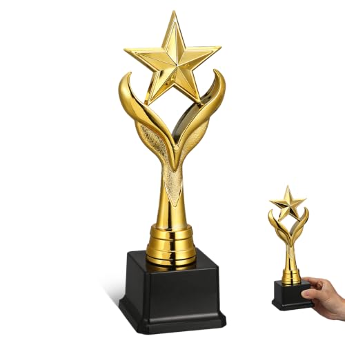 NOLITOY 11-Inch Star Recognition Trophy with Black Base