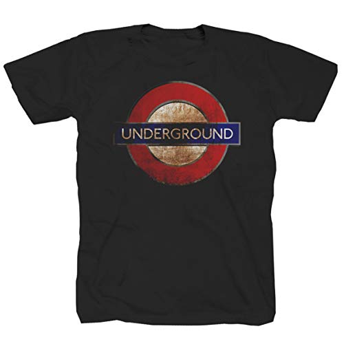 Underground Londra Ultra Calcio Hooligan Metropolitana Camicia T-shirt Maglietta Nero L