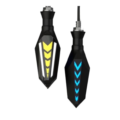 Clignotant moto LED bicolore jaune avec feu de circulation universel boulon M10
