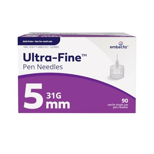 BD Ultra-Fine Mini Pen Tips 31G x 5mm 90 Count