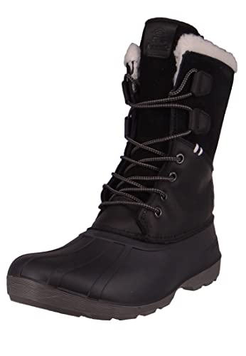 Kamik W Simona Schwarz - Wasserdichter Warmer Damen Leder Winterstiefel, Größe EU 41 - Farbe Black