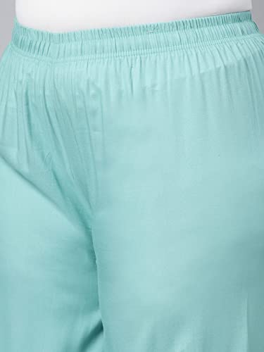 Image of GO COLORS Soft Viscose Basic Palazzo Full Length for Women| Breathable, Mid Rise, Relaxed Fit