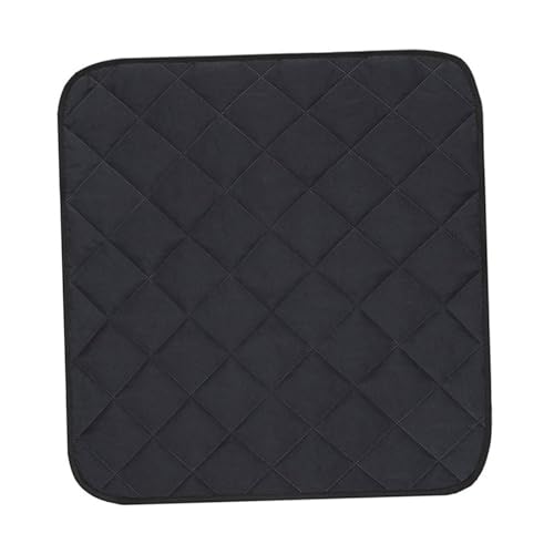 B Baosity チェアパッド 吸収シートプロテクター チェアクッション 防水 4層デザイン 22x21インチ, 黒