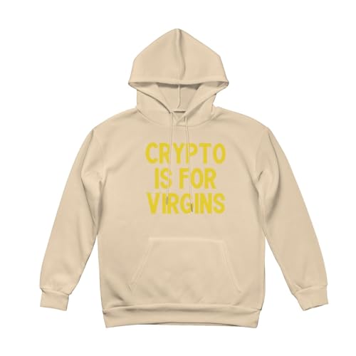 Men'S Hoodies Crypto Is For Virgins Hoody Thin Fleece Warm Pullover Hooded Sweatshirts, - Image 3