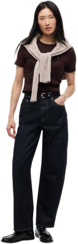 Tommy Hilfiger Damen T-Shirt Kurzarm New Slim Cody Rundhalsausschnitt, Braun (Chocolate), M – Ansicht 4