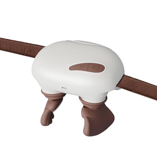 Masajeador de cuello recargable, dispositivo de masaje térmico de 10,5 x 5 x 16 cm con 3 engranajes, alivio de espalda y cuello de tejido profundo de 10 W para el hogar, oficina, gimnasio, viajes