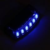 Anti-Theft Flashing Light Blue Car Burglar Alarm Light 6 LED Car Alarm Warning Light Solar Powered