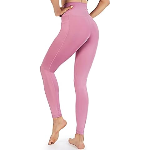 LA DEARCHUU Yoga Pants with Pockets Womens High Waisted Gym Leggings Quick Dry Women's Activewear Leggings Ladies Gym Leggings Breathable for Fitness, Workout, Exercise, Purple XL Cover