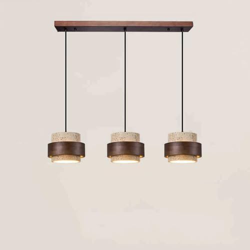 Lustre Wabi-Sabi en travertin pour éclairer un salon ou une entrée