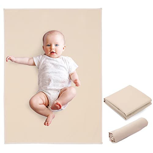 Image of Vegan Leather Baby Changing Mat - Wipeable Portable Changing Pad, Foldable Travel Changing Mat for Baby, Newborns Toddlers Shower Gifts (Apricot,20"*28")